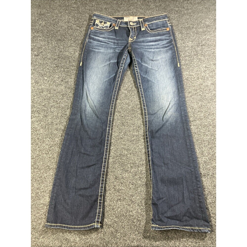 Big Star Liv Slim Boot Jeans Womens 28R Vintage Collection Dark Wash Thick